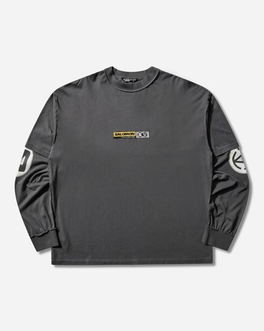 Salomon Gray Slam Jam Longsleeve T-Shirt Castlerock for men