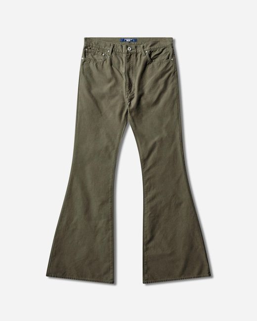 Junya Watanabe Green Men S Flared Bootcut Trousers Khaki for men