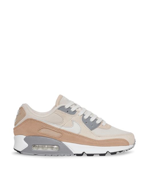 nike womens air max 90' beige canvas/brown leather