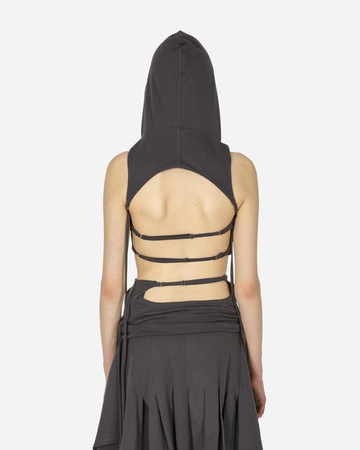 Toile Studios Black System Hooded Bra Charcoal