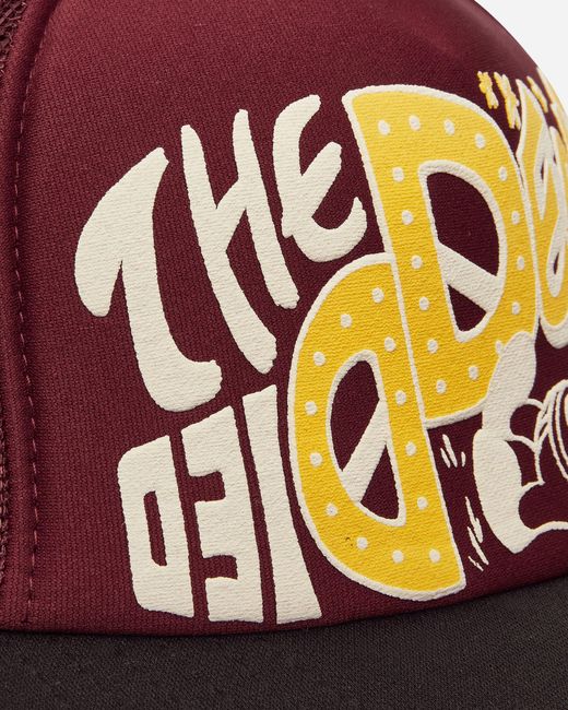 Kapital Red Th.d.d. Track Cap Burgundy / Black for men