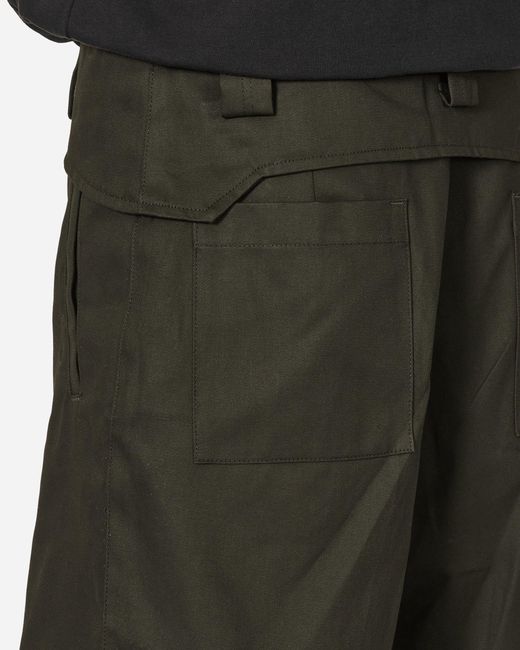 GR10K Green Folded Belt Shorts Soil for men