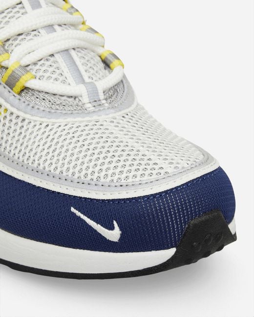 Nike White Air Zoom Spiridon Sneakers Deep Royal Metallic for men