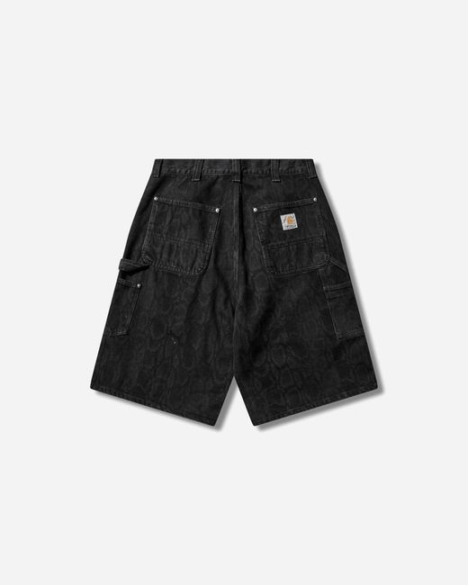 Carhartt White Men S Og Double Knee Shorts Snake Camo / Black (heavy Stone Wash) for men