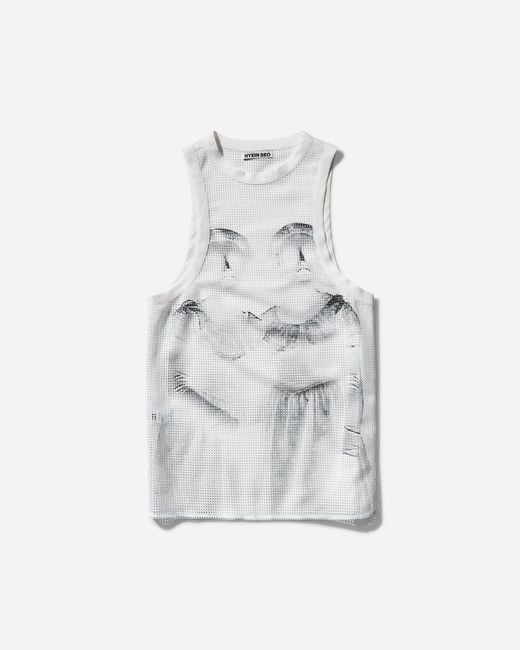 Hyein Seo White Women S Jr Mesh Sleeveless Top