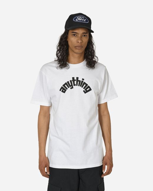 Anything Curved Logo T-shirt White / Black for men