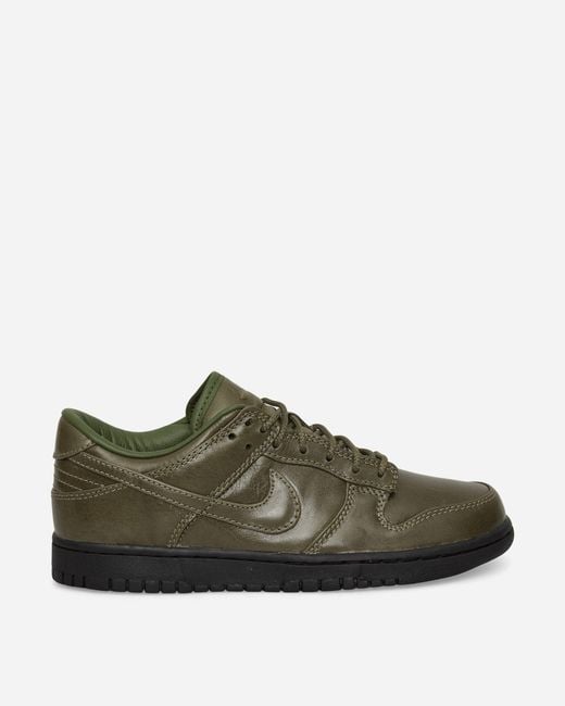 Nike Green Dunk Low Premium Sneakers Army Olive for men