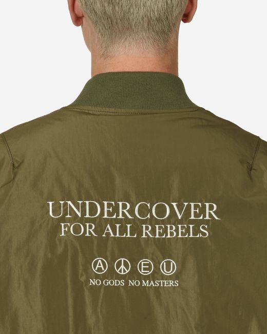 Undercover Green Ma-1 Bomber Jacket Khaki for men