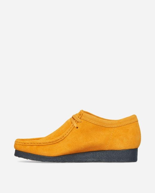 Clarks Wallabee Shoes in Orange for Men | Lyst