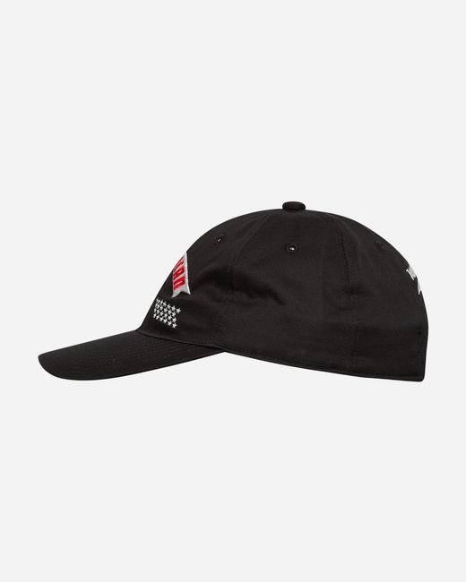 Wacko Maria Black Embroidered 6-Panel Cap for men