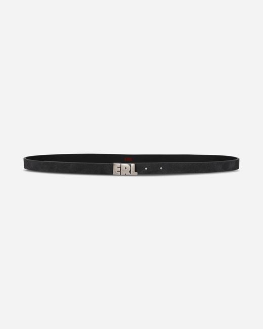 ERL White Suede Skinny Belt for men