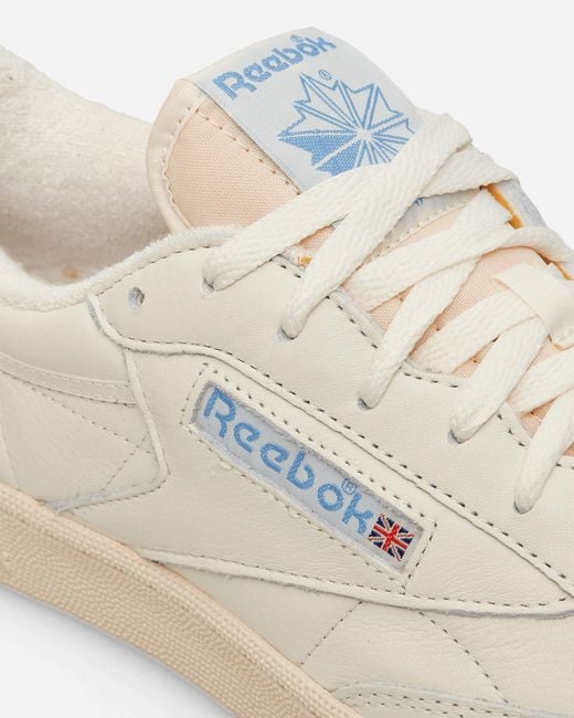 Reebok White Club C 85 Vintage Sneakers Chalk / Alabaster / Essential Blue for men