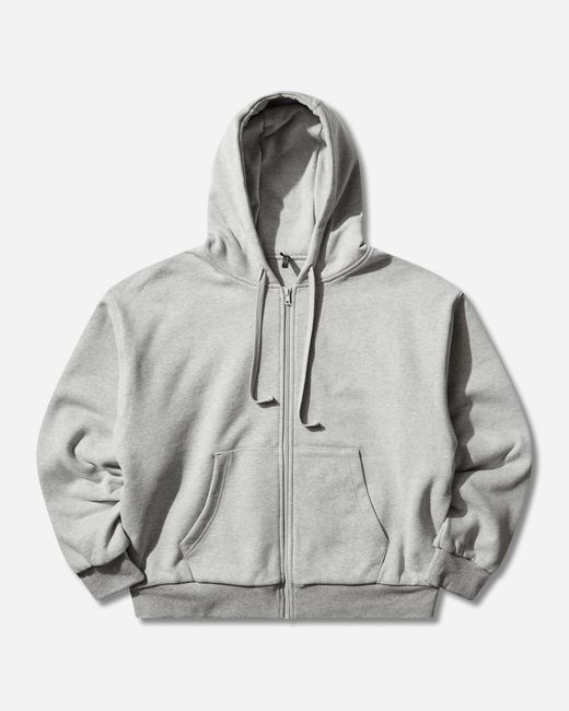 Matthew Williamson Gray Men S Double Layer Zip Up Hoodie Melange for men