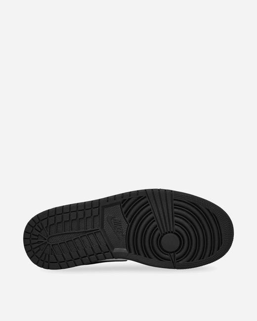 Nike White Air Jordan 1 Mid Sneakers / Obsidian for men