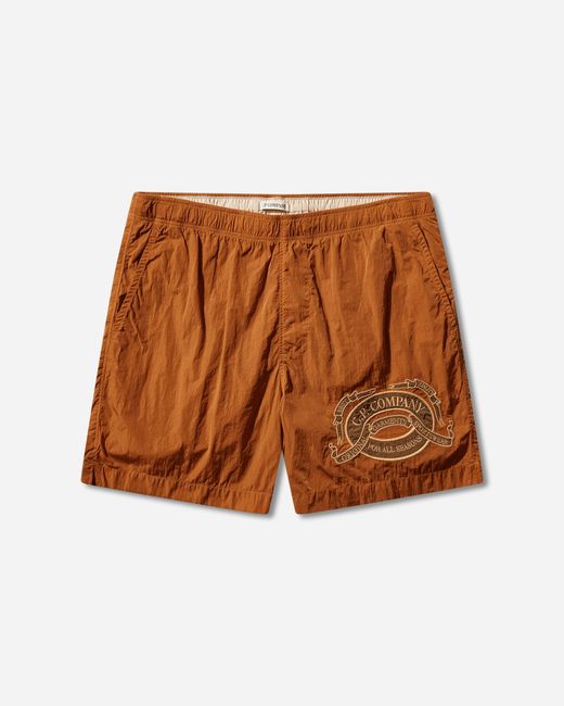 C P Company Brown Men S Chrome-r Swim Shorts Desert Sun for men