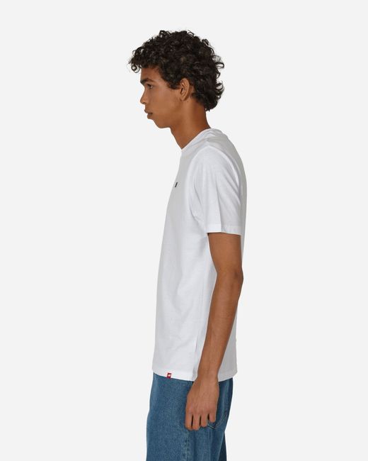 New Balance White Small Logo T-shirt for men