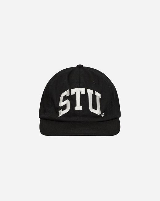 Stussy Stu Arch Strapback Cap in Black for Men | Lyst