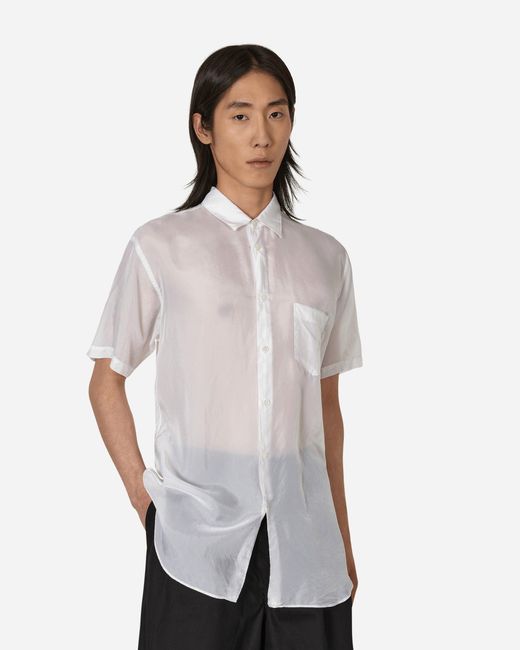 Comme des Garçons Wrinkled Cupro Shirt in Gray for Men | Lyst