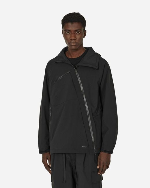 Snow Peak Black Thermal Insulated Rain Jacket for men