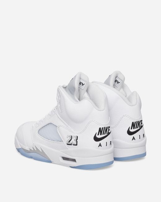 Nike White Air Jordan 5 Retro Og Sneakers Metallic for men