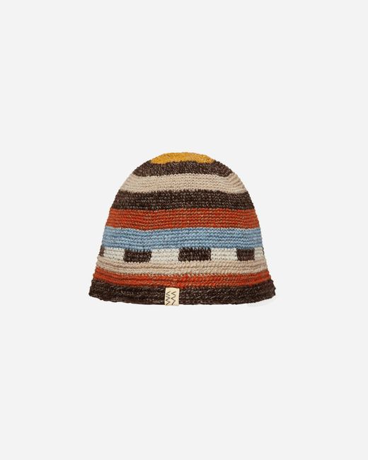 Visvim Brown Meda Crochet Knit Hat (n.d.) for men