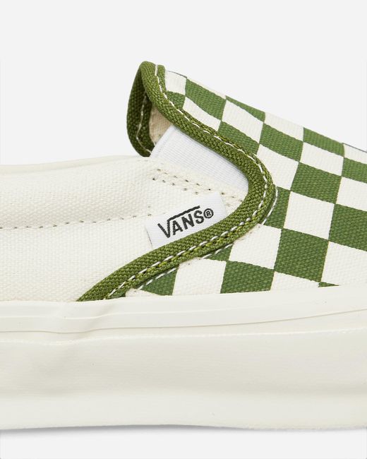 Vans White Slip-on Reissue 98 Sneakers Checkerboard Pesto for men