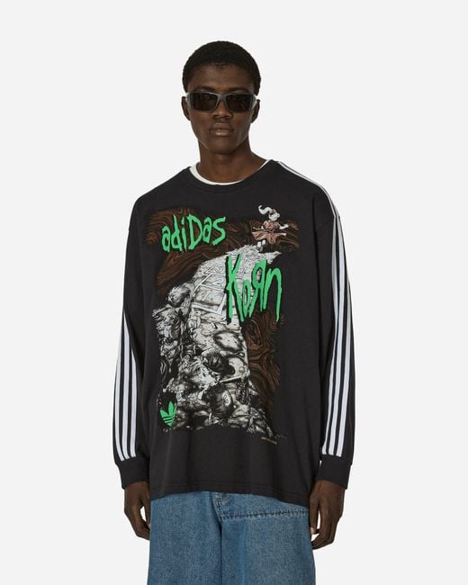 adidas Korn Longsleeve T-Shirt in Black for Men | Lyst