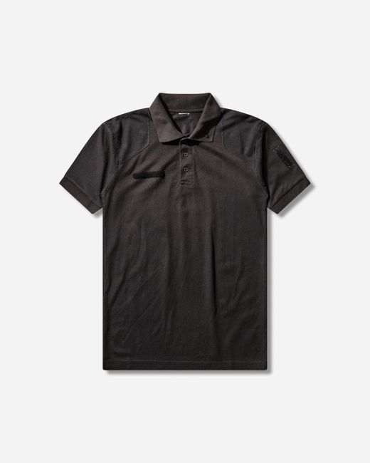PROTOTYPES Black Cut Up Military Polo for men