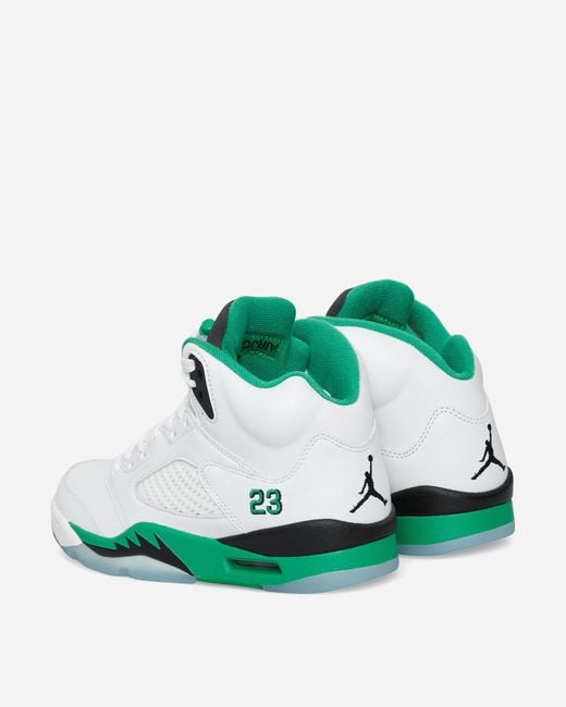 Nike Green Wmns Air Jordan 5 Retro Sneakers / Lucky for men