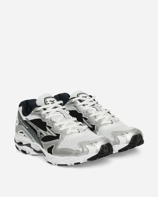 Mizuno White Wave Rider 10 S Sneakers / Silver / Black for men