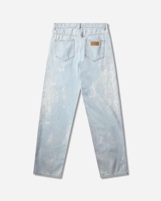 MM6 by Maison Margiela White S Distressed Straight Leg Jeans Medium for men