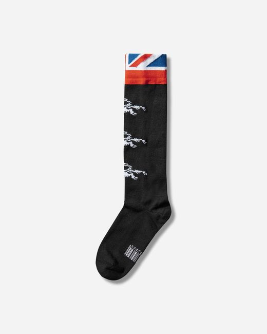 PROTOTYPES White Thigh High Graphic Socks