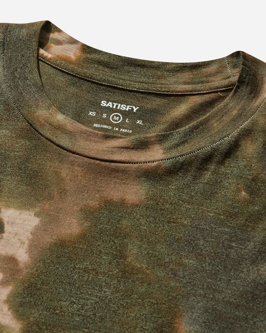 Satisfy Men S Cloudmerino T-shirt Batik Military Olive in