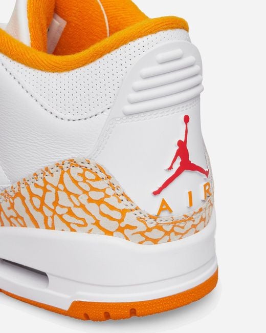 Nike White S Air Jordan 3 Retro Sneakers Peel