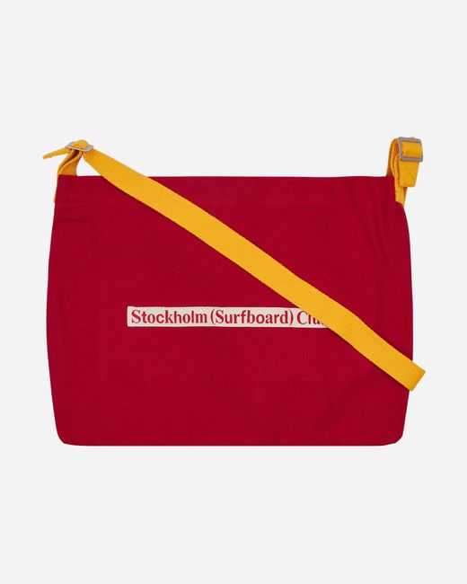 Stockholm Surfboard Club Red Flat Cross Body Bag for men