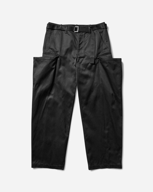 【Sacai】Cotton Chino Pants black 1【25AW】 Cotton Chino Pants — Black – La Garçonne