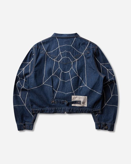 Kapital Blue Men S 13oz Denim Std Thunderbird Blouson (kountry Dream Catch Remake) Indigo for men