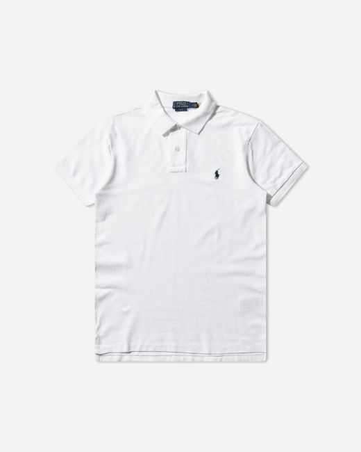 Polo Ralph Lauren Slim Fit Mesh Polo Shirt in White for Men | Lyst UK