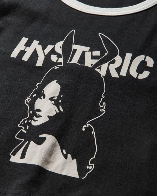 Hysteric Glamour S Bunny Girl Lace-Up Baby T-Shirt in Black | Lyst