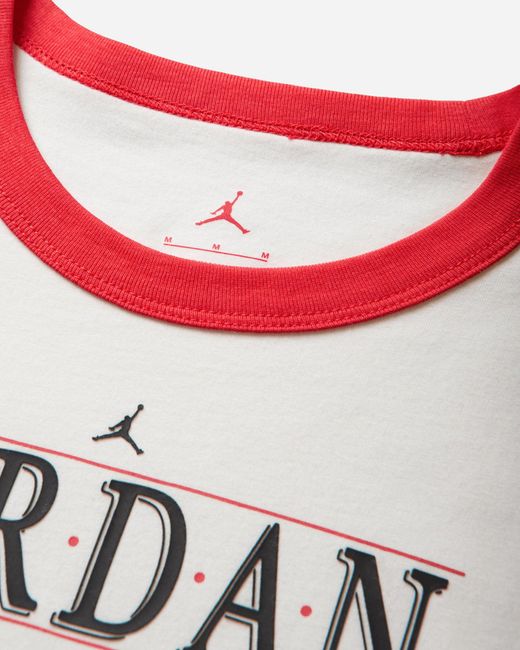 Nike White Basketball Word Ringer T-Shirt Sail Track