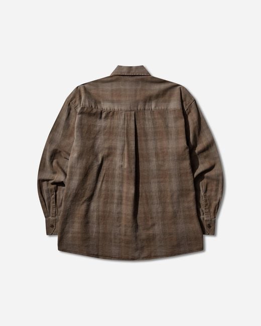 Our Legacy Brown S Borrowed Shirt Dakota Flannel Check for men