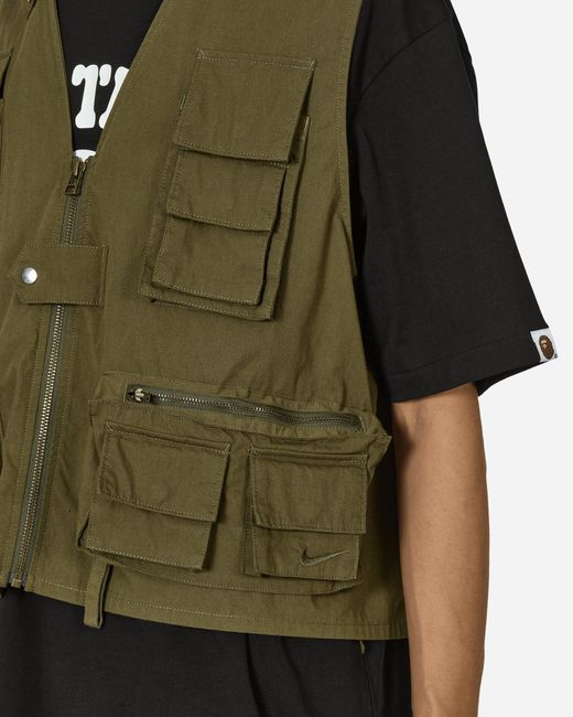 Nike Green Utility Vest Cargo Khaki for men