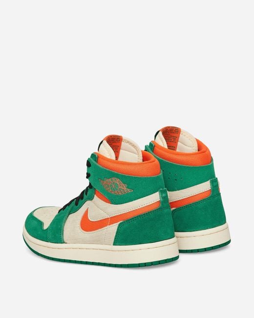 Nike Wmns Air Jordan 1 Zoom Air Cmft 2 Sneakers Pine Green / Orange Blaze for men
