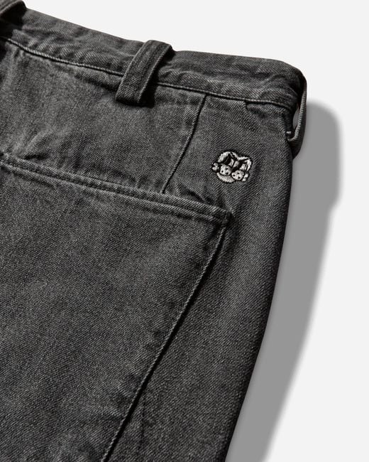 Chio White Men S 10 Pocket Double Knee Denim Pants Washed for men