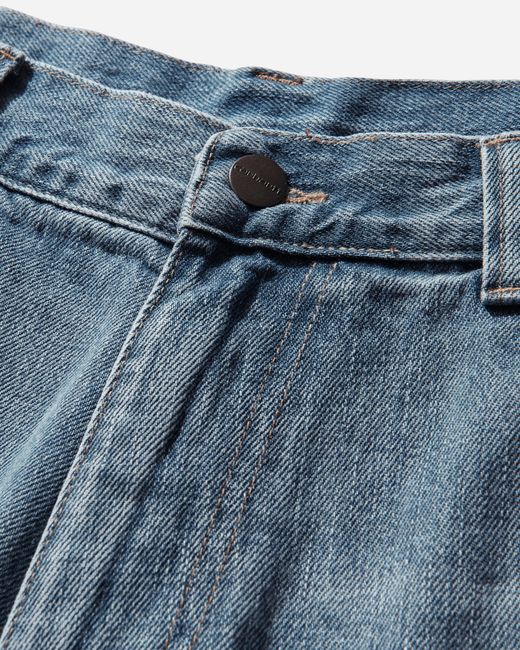Carhartt Blue Og Double Knee Pants (Burst Washed) for men