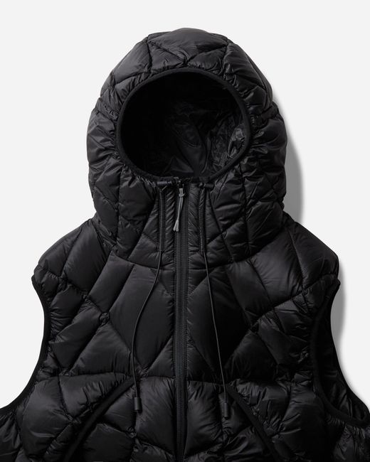 Roa Black Nuna 800 Fill Power Hooded Down Vest for men