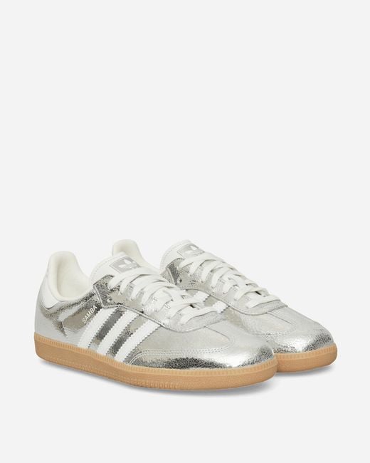 Adidas Women S Samba Og Sneakers Silver Metallic / Cloud White