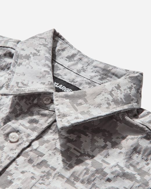 Xlarge Gray Men S Digital Camo Jacquard Longsleeve Shirt for men