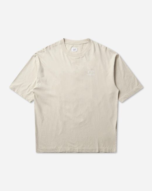 C P Company Blue Men S 30/1 Jersey British Sailor T-shirt Silver Brich for men