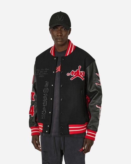 Nike Red Awake Ny Varsity Jacket for men
